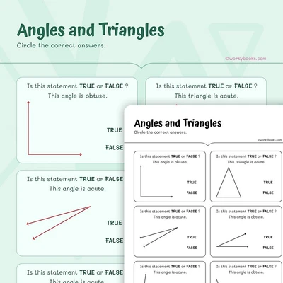 Angles and Triangles - worksheet educational content