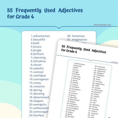 Frequently Used Adjectives - worksheet educational content