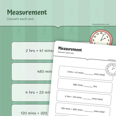 Measurement Conversion - worksheet educational content