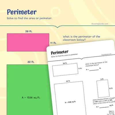Perimeter of Rectangle - worksheet educational content
