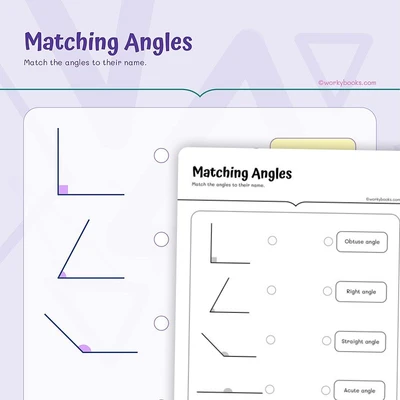 Matching Angles - worksheet educational content
