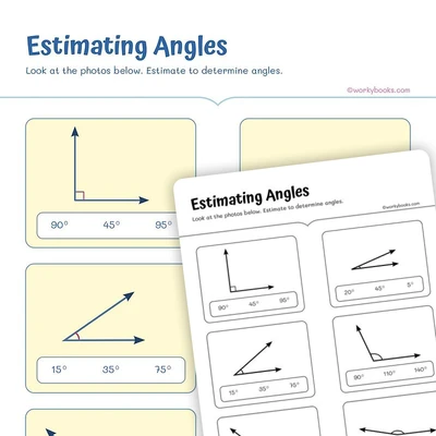Estimating Angles - worksheet educational content