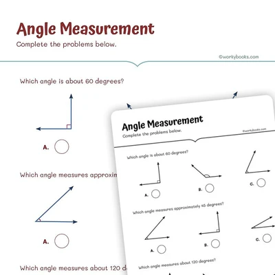 Angle Measurement - worksheet educational content