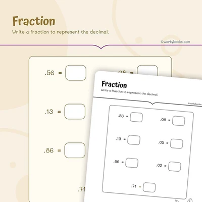 Fraction Practice - worksheet educational content