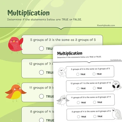 Multiplicative Comparisons - worksheet educational content