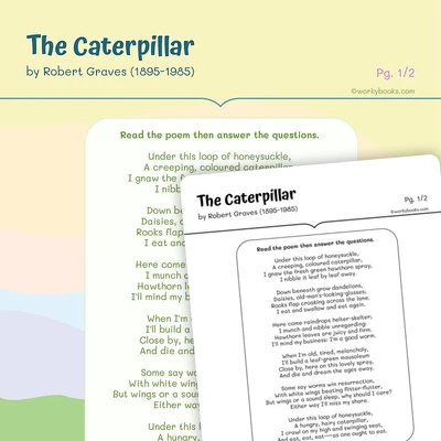 The Caterpillar By: Robert Graves - worksheet educational content