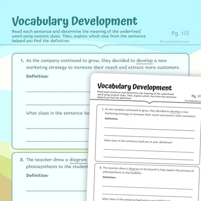 Vocabulary Development - worksheet educational content