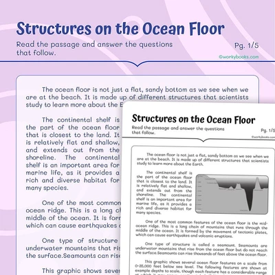Structures on the Ocean Floor - worksheet educational content