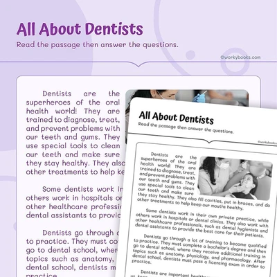 Informational Text —All About Dentists - worksheet educational content