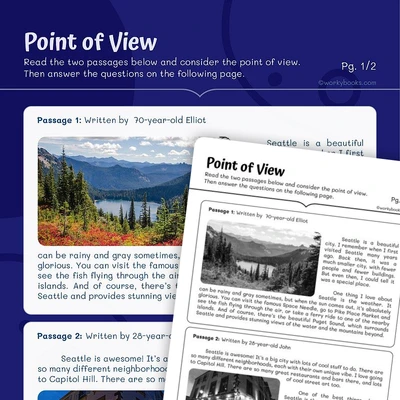Point of View - worksheet educational content