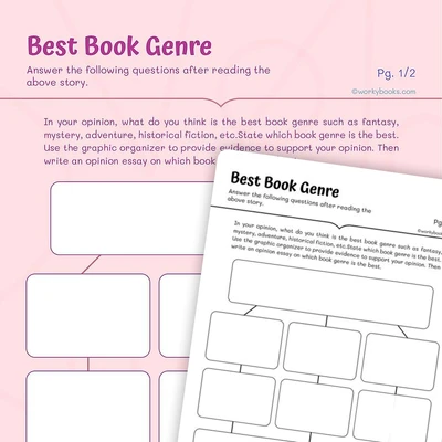 Best Book Genre - worksheet educational content