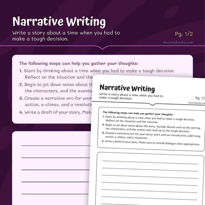 Narrative Writing - worksheet educational content
