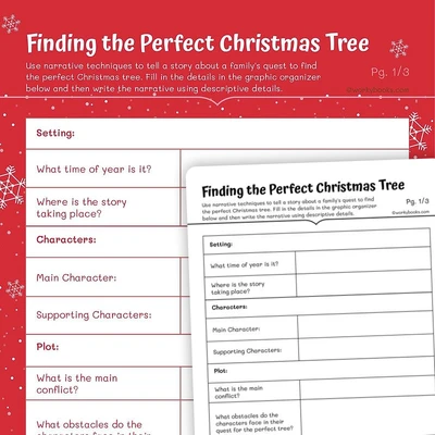 Finding the Perfect Christmas Tree—Writing - worksheet educational content