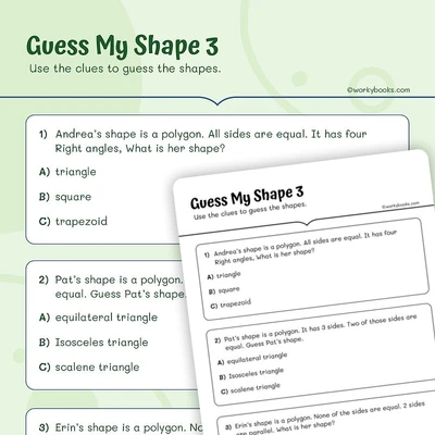 Guess the Shape Attributes - worksheet educational content