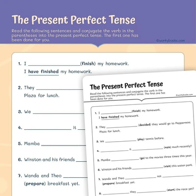 The Present Perfect Tense - worksheet educational content