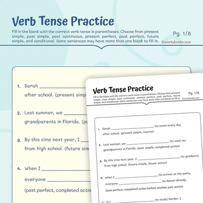 Verb Tense Practice - worksheet educational content