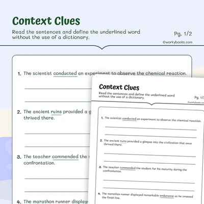 Use Context to Decode - worksheet educational content