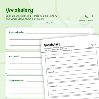Vocabulary - worksheet educational content