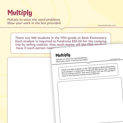 Multiply Word Problems - worksheet educational content
