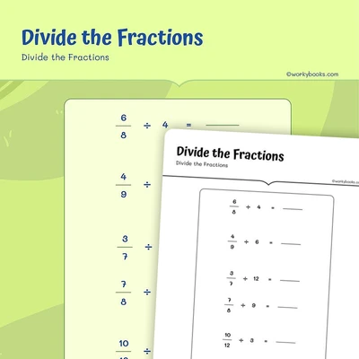 Fraction Division - worksheet educational content