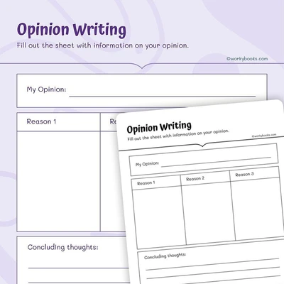 Opinion Writing - worksheet educational content
