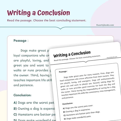 How to write a conclusion - worksheet educational content