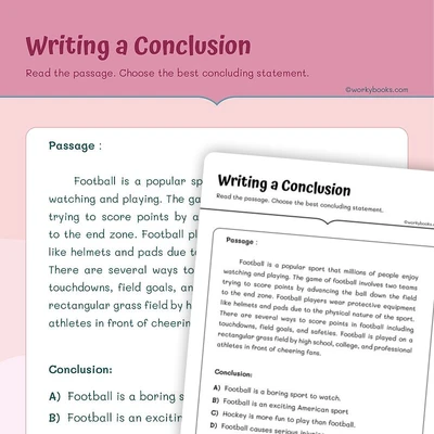 Writing Conclusions for Informational Text - worksheet educational content