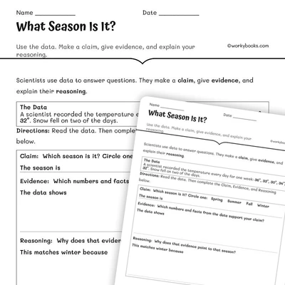 Which Season Are We In - worksheet educational content