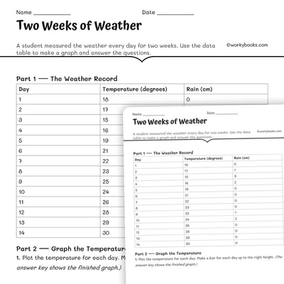 Two Weeks of Weather - worksheet educational content