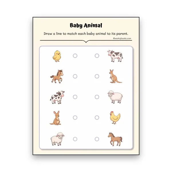 Baby Animals - worksheet educational content