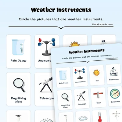 Identifying Weather Instruments - worksheet educational content