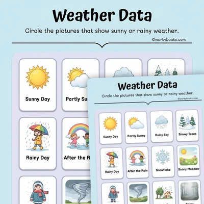 Tracking Weather Data - worksheet educational content