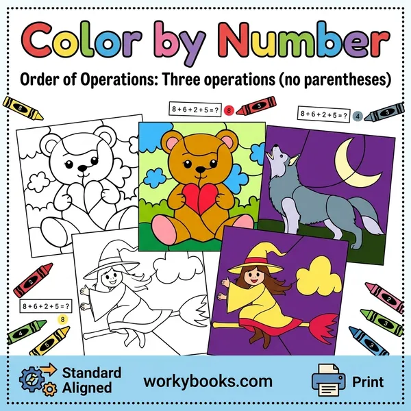 Order of Operations | Color by Number - bundle educational content