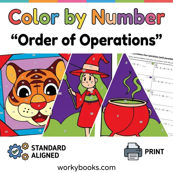 Order of Operations | Four operations (with parentheses) - bundle educational content