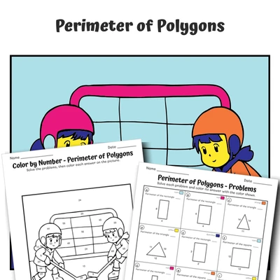 Perimeter Color by Number — CBN.WINTER.16-4 - worksheet educational content