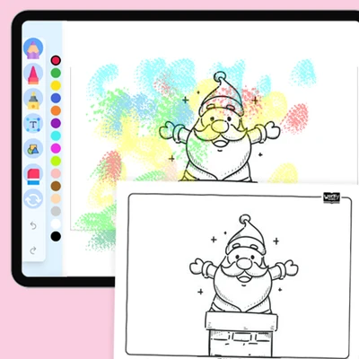 Santa Claus - coloring educational content