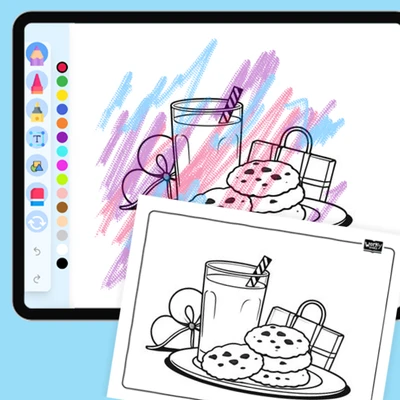 Treats for Santa - coloring educational content