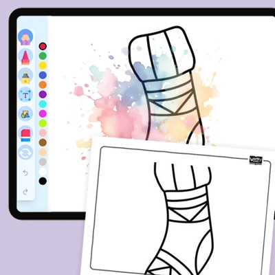 Christmas Stocking - coloring educational content