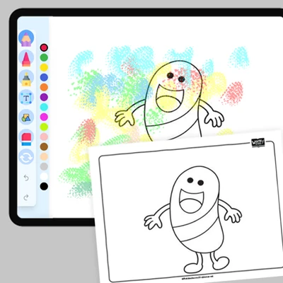 Jolly Jelly Bean - coloring educational content