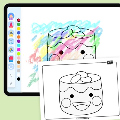 Merry Marshmallow - coloring educational content