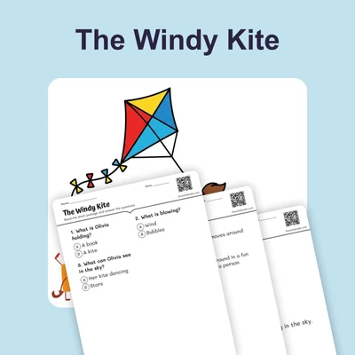 Olivia's Kite Flying Adventure -Short Story - reading educational content