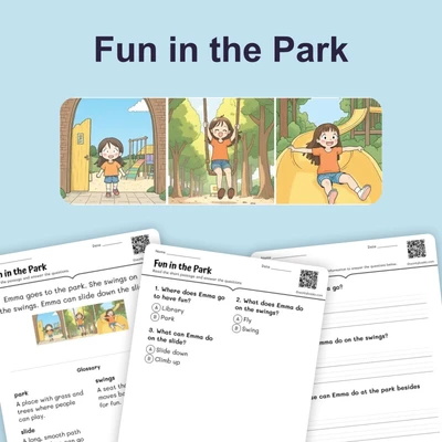 Fun in the Park - reading educational content