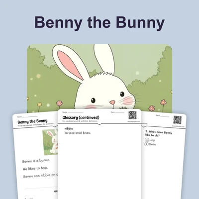 Benny the Bunny - reading educational content