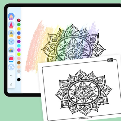 Diwali Mandala - coloring educational content