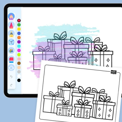 Diwali Gift Boxes Presents - coloring educational content