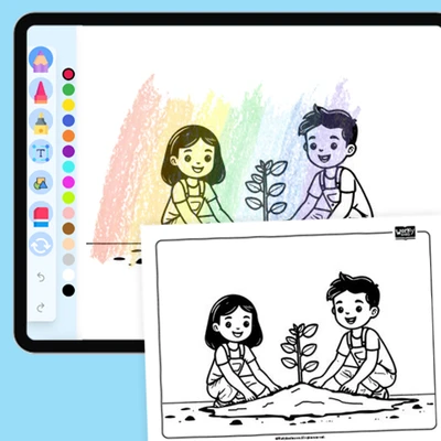 Plant for the Future - coloring educational content
