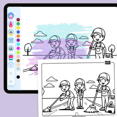 Adopt a Highway - coloring educational content
