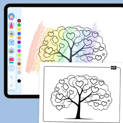 Tree of Love , - coloring educational content