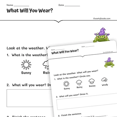 What Will You Wear? - worksheet educational content