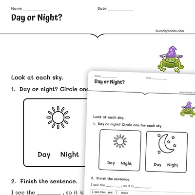 Day or Night? - worksheet educational content